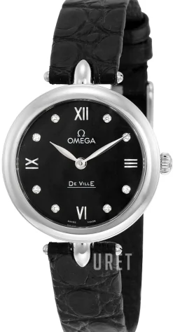 De Ville Prestige Quartz 27.4mm Svart/Läder Ø27.4 mm