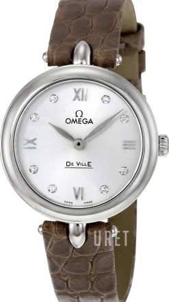 De Ville Prestige Quartz 27.4mm Vit/Läder Ø27.4 mm