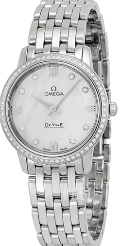 De Ville Prestige Quartz 27.4mm Vit/Stål Ø27.4 mm