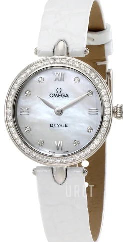 De Ville Prestige Quartz 27.4mm Vit/Läder Ø27.4 mm