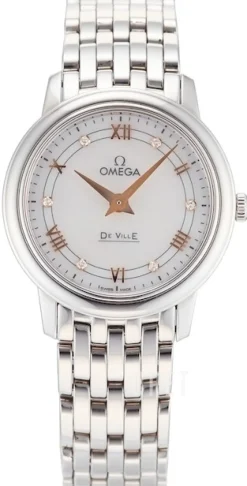 De Ville Prestige Quartz 27.4mm Vit/Stål Ø27.4 mm