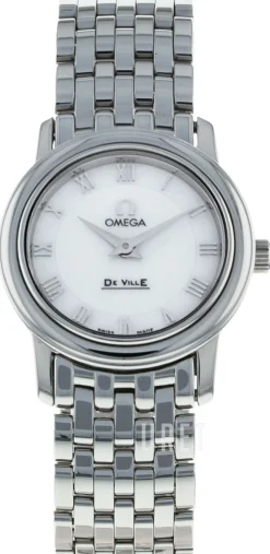 De Ville Prestige Quartz Small Vit/Stål Ø22 mm