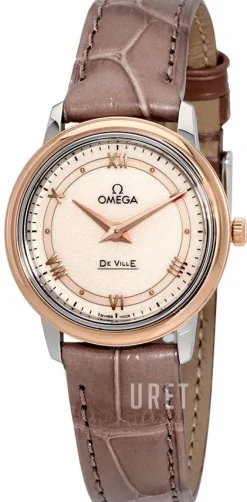 De Ville Prestige Quartz 27.4mm Beige/Läder Ø27.4 mm