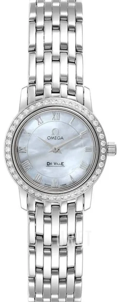 De Ville Prestige Quartz Small Vit/Stål Ø22 mm