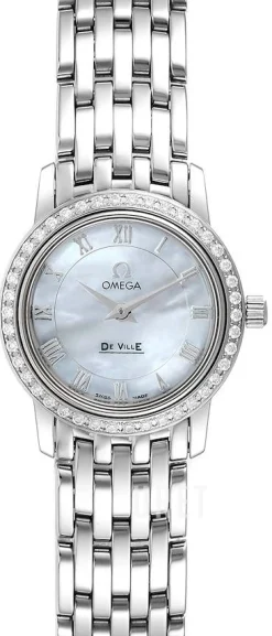 De Ville Prestige Quartz Small Vit/Stål Ø22 mm