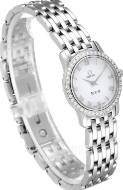 De Ville Prestige Quartz Small Vit/Stål Ø22 mm