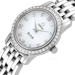 De Ville Prestige Quartz Small Vit/Stål Ø22 mm