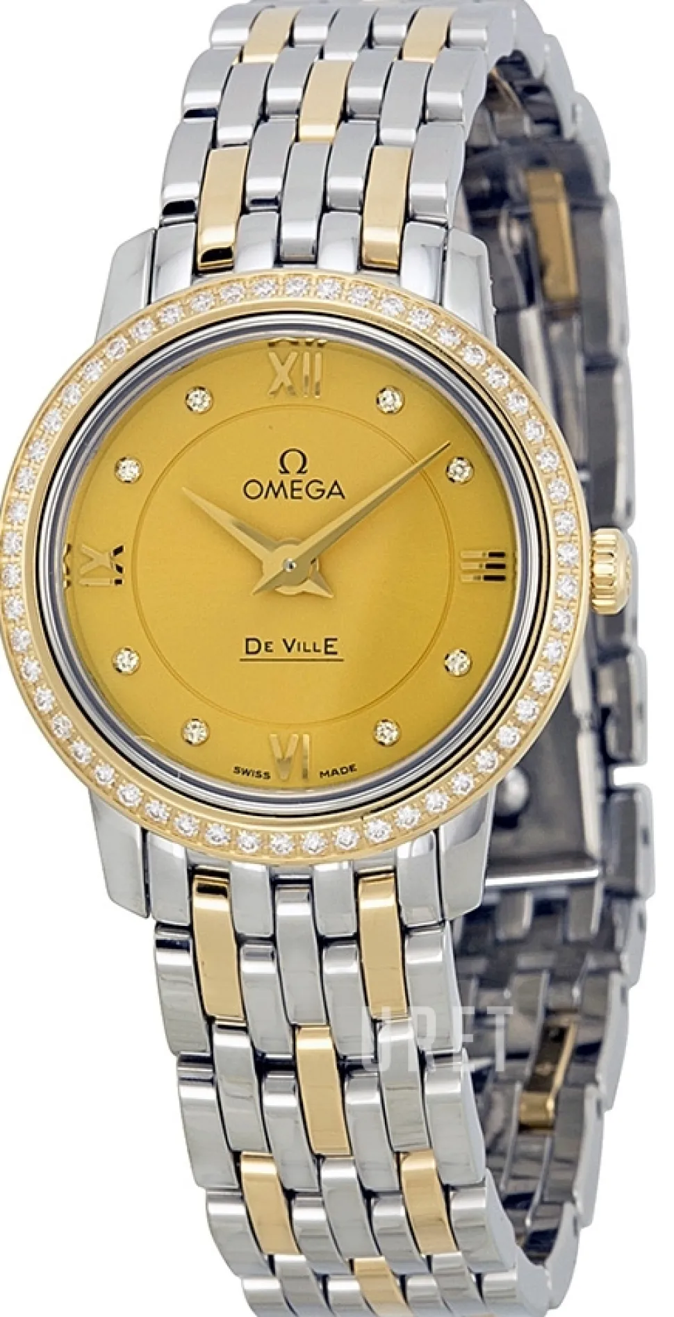 De Ville Prestige Quartz 24.4mm Champagnefärgad/Stål Ø24.4 mm