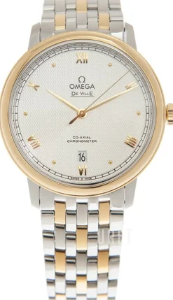 De Ville Prestige Silverfärgad/18 karat gult guld Ø39.5 mm