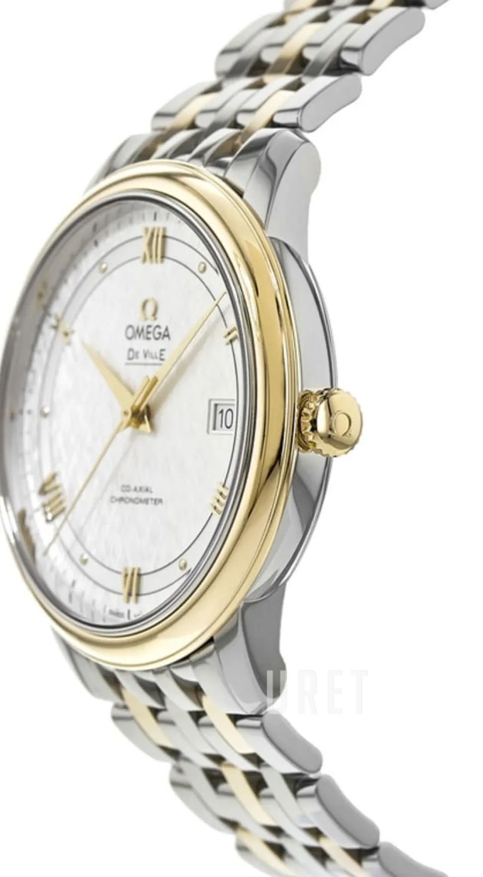 De Ville Prestige Silverfärgad/18 karat gult guld Ø39.5 mm