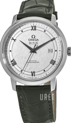 De Ville Prestige Silverfärgad/Läder Ø39.5 mm