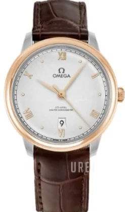 De Ville Prestige Silverfärgad/Läder Ø40 mm