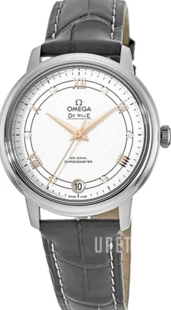 De Ville Prestige Silverfärgad/Läder Ø32.7 mm