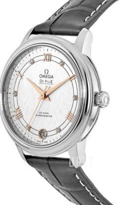 De Ville Prestige Silverfärgad/Läder Ø32.7 mm