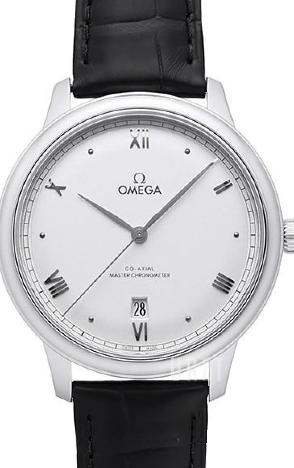 De Ville Prestige Silverfärgad/Läder Ø40 mm