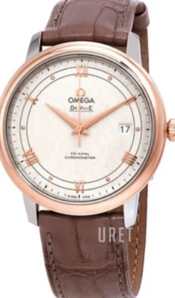 De Ville Prestige Silverfärgad/Läder Ø39.5 mm