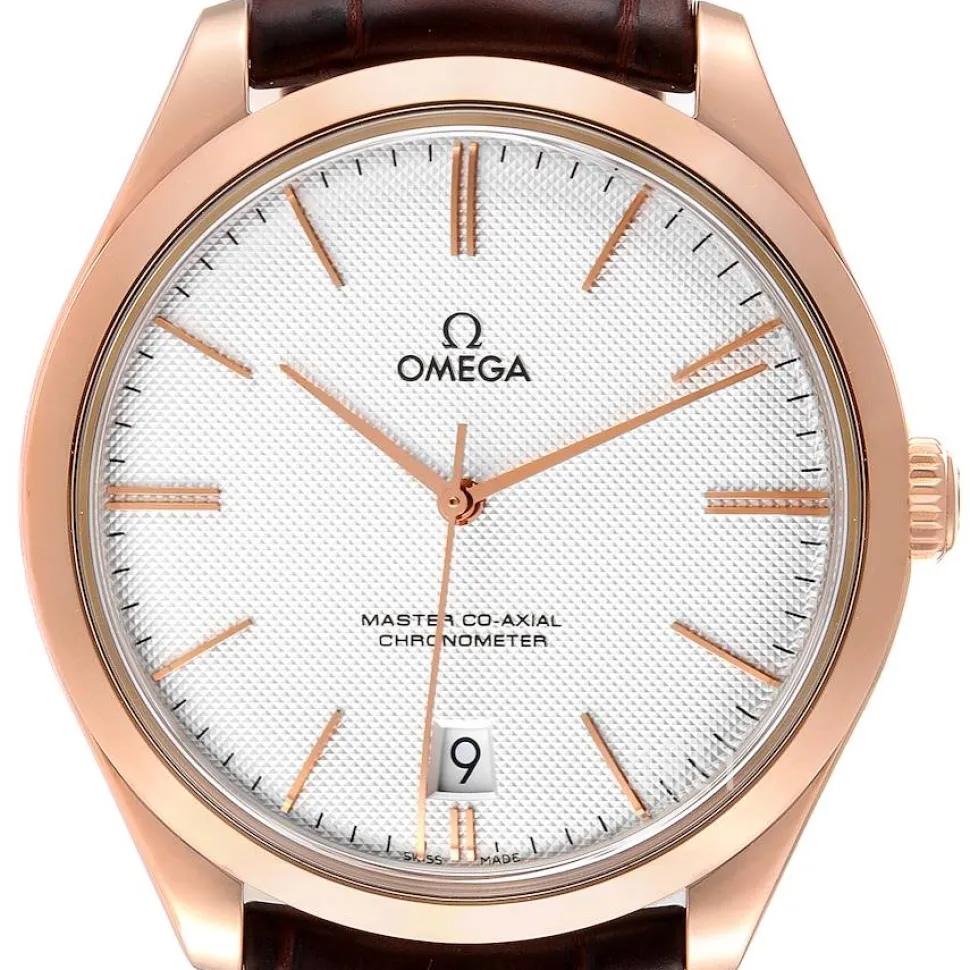 De Ville Tresor Master Co-Axial 40mm Silverfärgad/Läder Ø40 mm