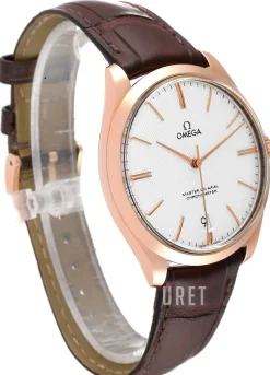 De Ville Tresor Master Co-Axial 40mm Silverfärgad/Läder Ø40 mm