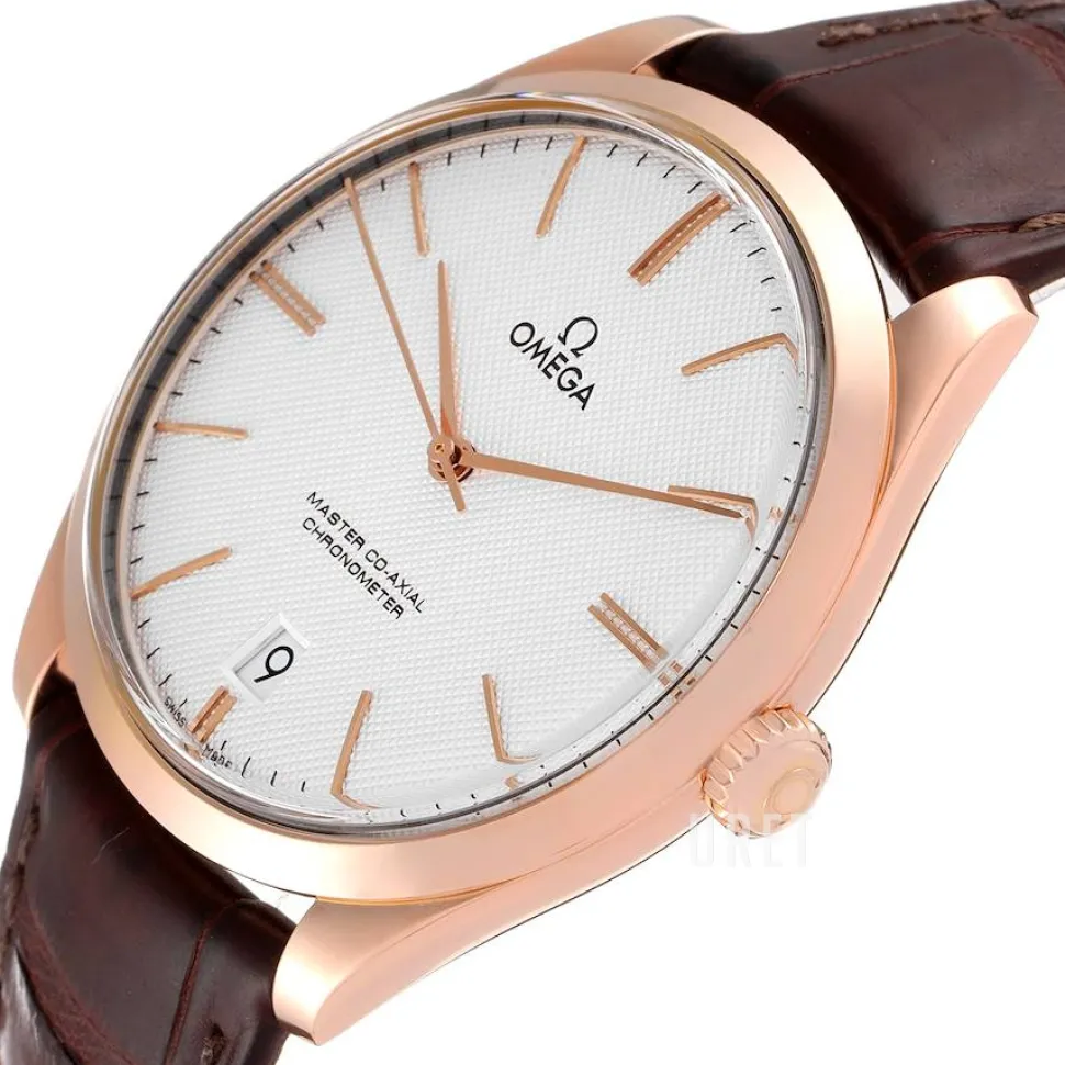 De Ville Tresor Master Co-Axial 40mm Silverfärgad/Läder Ø40 mm