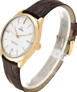 De Ville Tresor Master Co-Axial 40mm Silverfärgad/Läder Ø40 mm