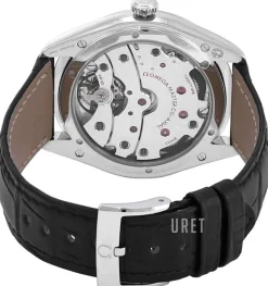 De Ville Tresor Silverfärgad/Läder Ø40 mm