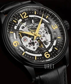 Denmark Svart/Läder Ø42 mm