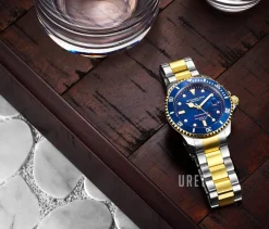 Depthmaster Blå/Gulguldtonat stål Ø42 mm