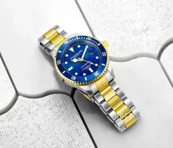 Depthmaster Blå/Gulguldtonat stål Ø42 mm