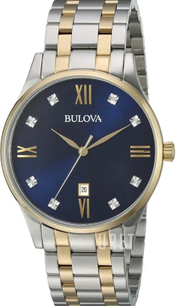 Diamond Blå/Gulguldtonat stål Ø40 mm