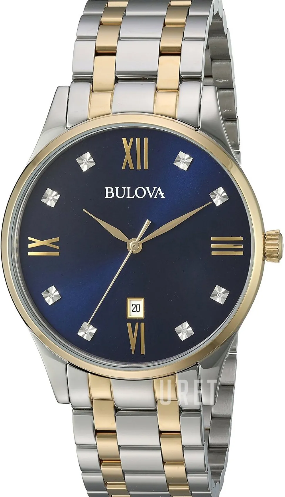 Diamond Blå/Gulguldtonat stål Ø40 mm