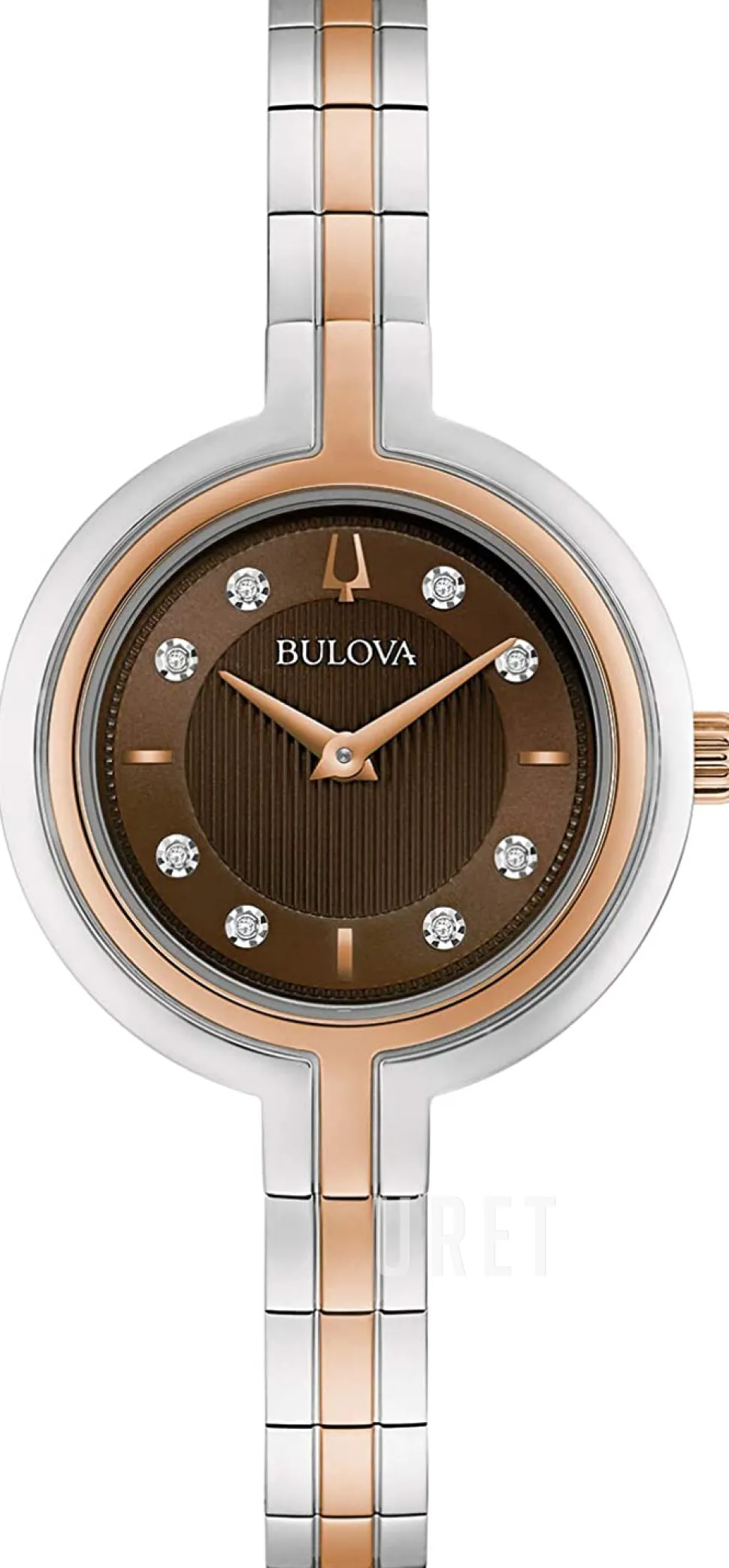 Diamond Brun/Roséguldstonat stål Ø30 mm