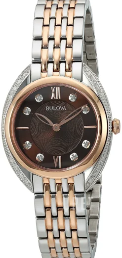 Diamond Brun/Roséguldstonat stål Ø30 mm