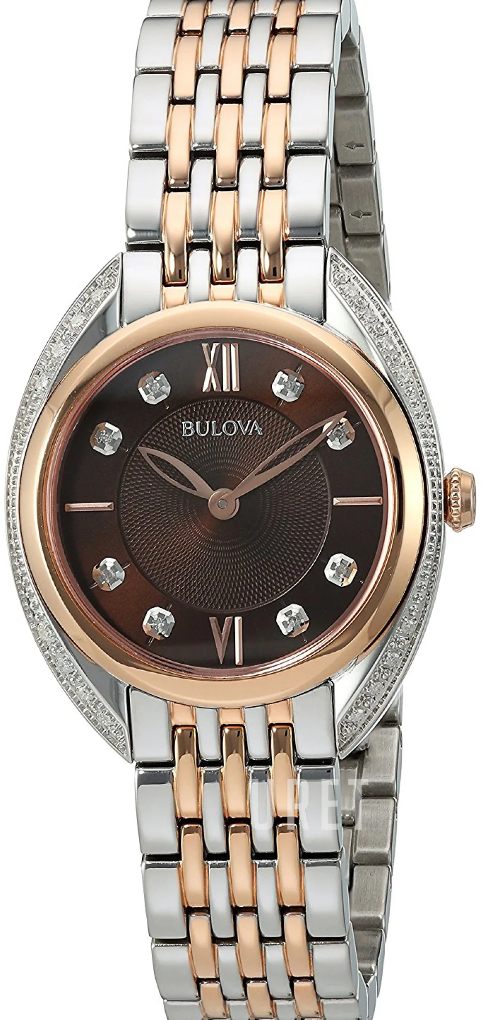 Diamond Brun/Roséguldstonat stål Ø30 mm