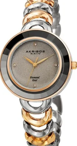 Diamond Grå/Roséguldstonat stål Ø36 mm