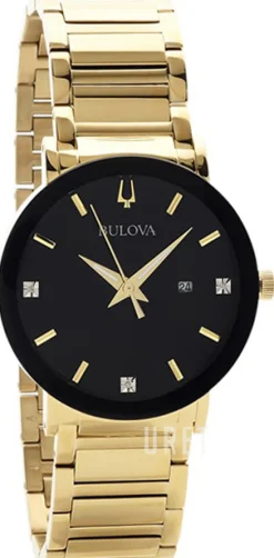 Diamond Svart/Gulguldtonat stål Ø42 mm