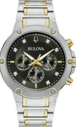 Diamond Svart/Gulguldtonat stål Ø42 mm