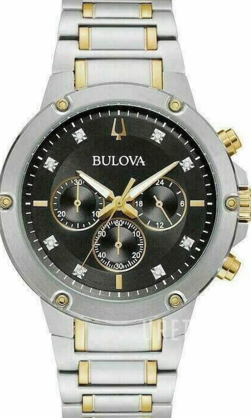 Diamond Svart/Gulguldtonat stål Ø42 mm