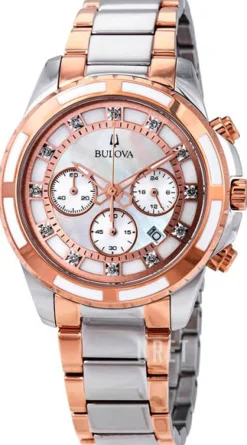 Diamond Vit/Roséguldstonat stål Ø34 mm