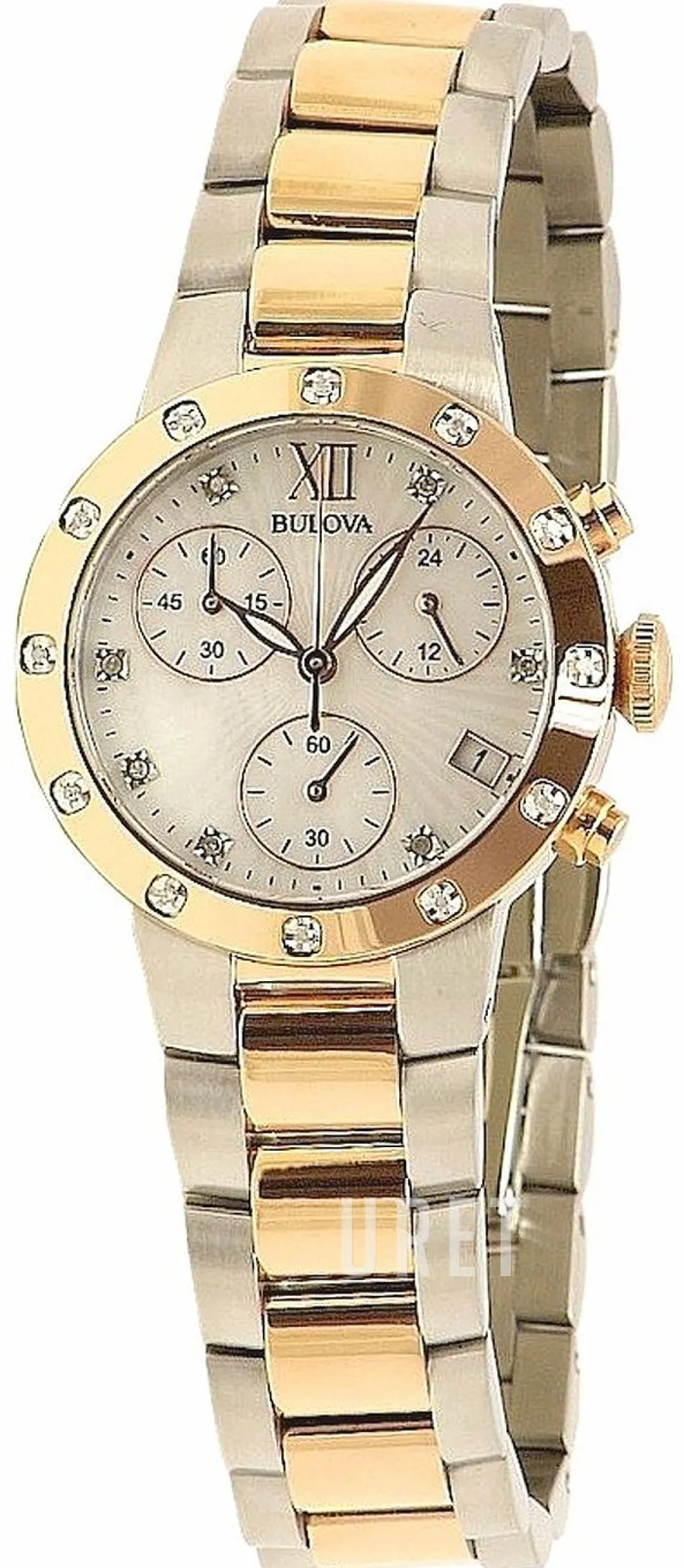 Diamond Vit/Roséguldstonat stål Ø30 mm