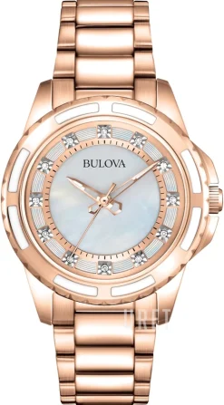 Diamond Vit/Roséguldstonat stål Ø32 mm