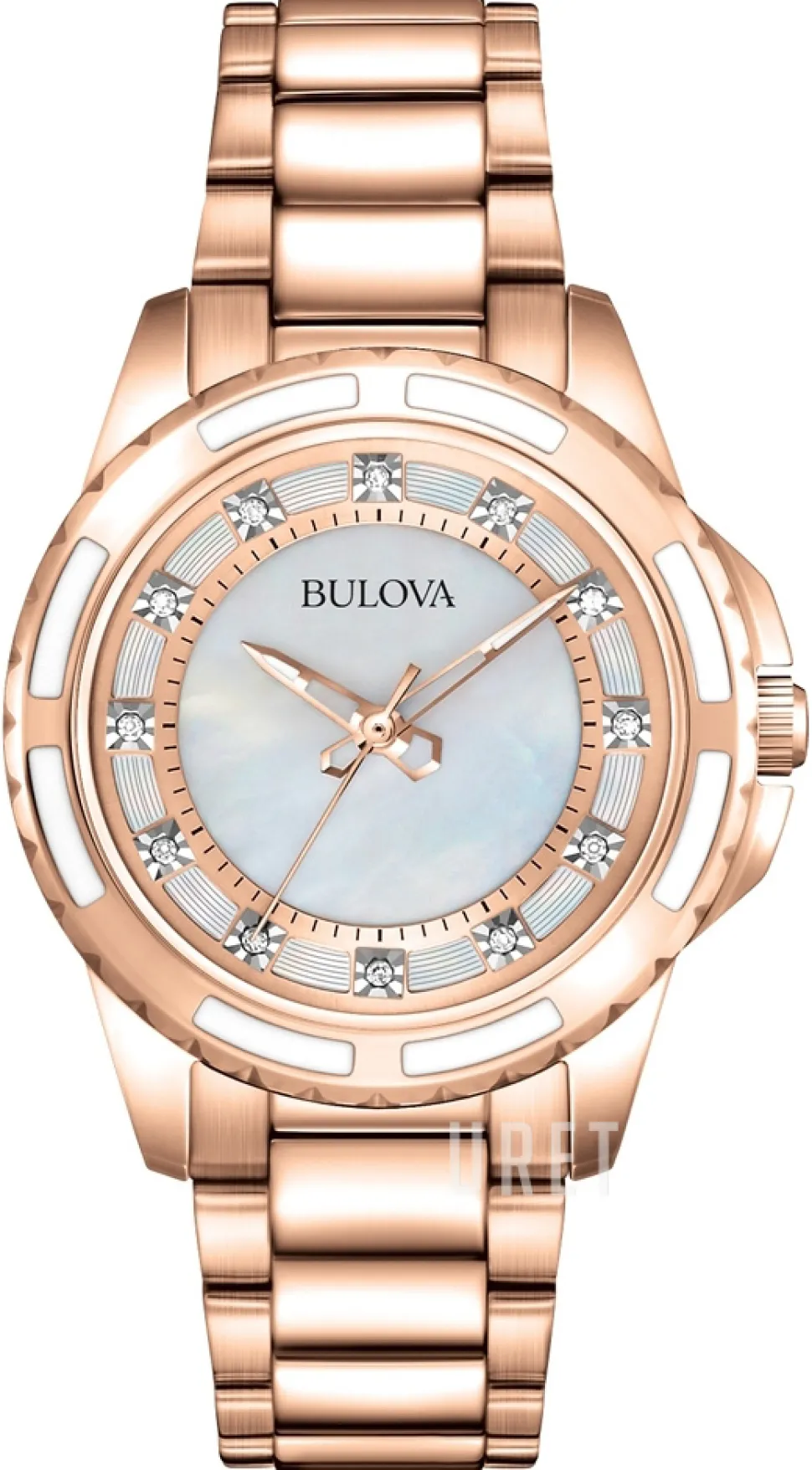 Diamond Vit/Roséguldstonat stål Ø32 mm