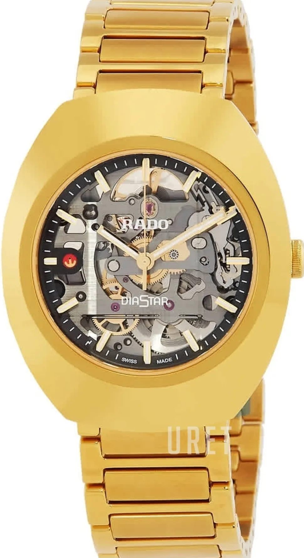 Diastar Skelettskuren/Gulguldtonat stål Ø38 mm