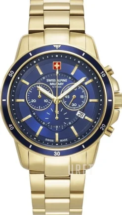 Douglas Blå/Gulguldtonat stål Ø44 mm