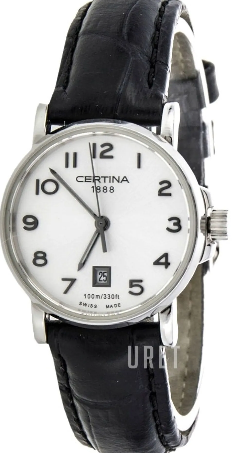 DS Caimano Silverfärgad/Läder Ø27 mm