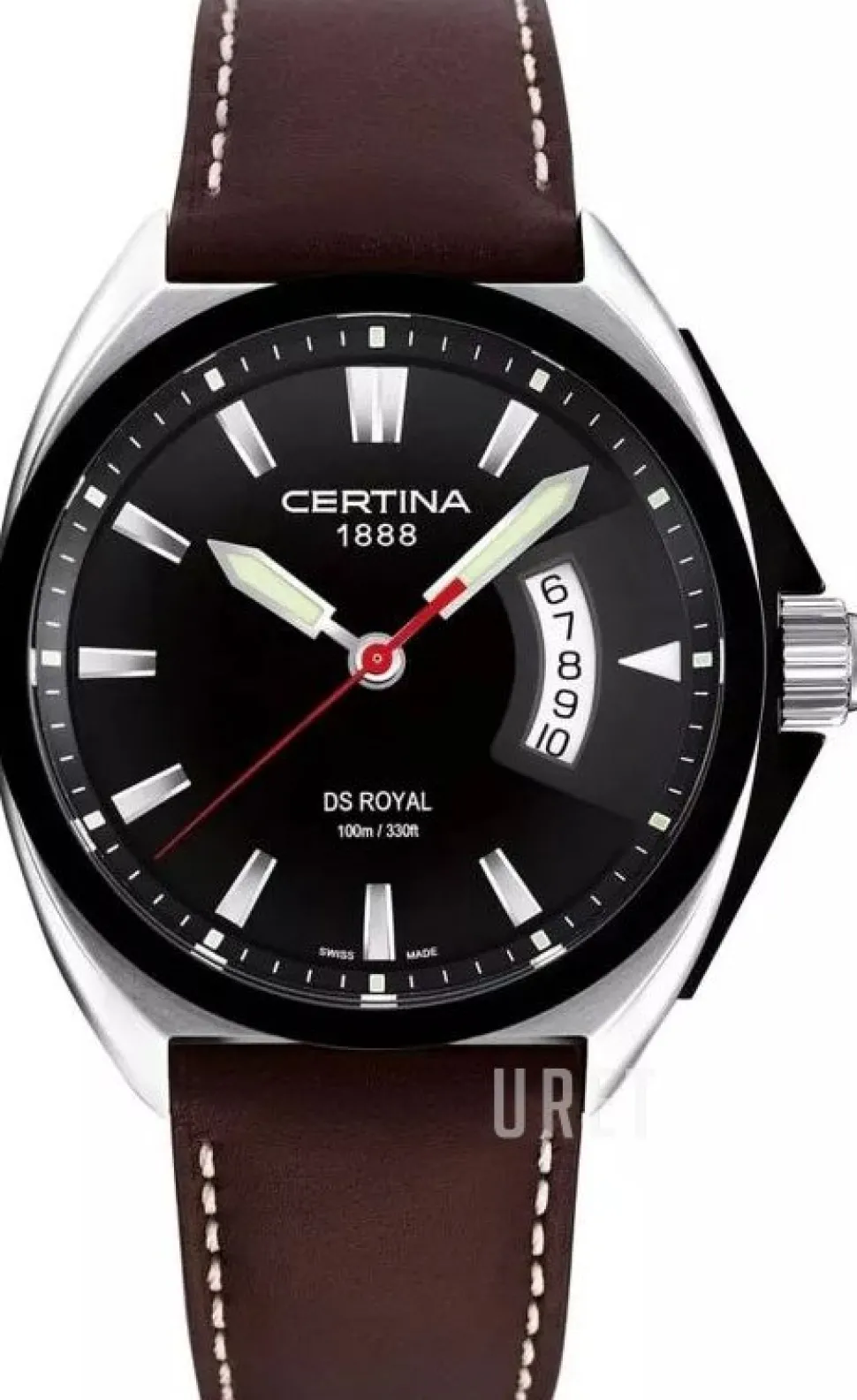 Ds Royal Svart/Läder Ø42 mm