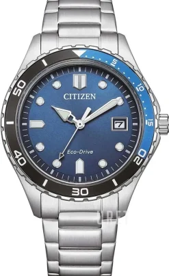 Eco Drive Blå/Stål Ø36.8 mm