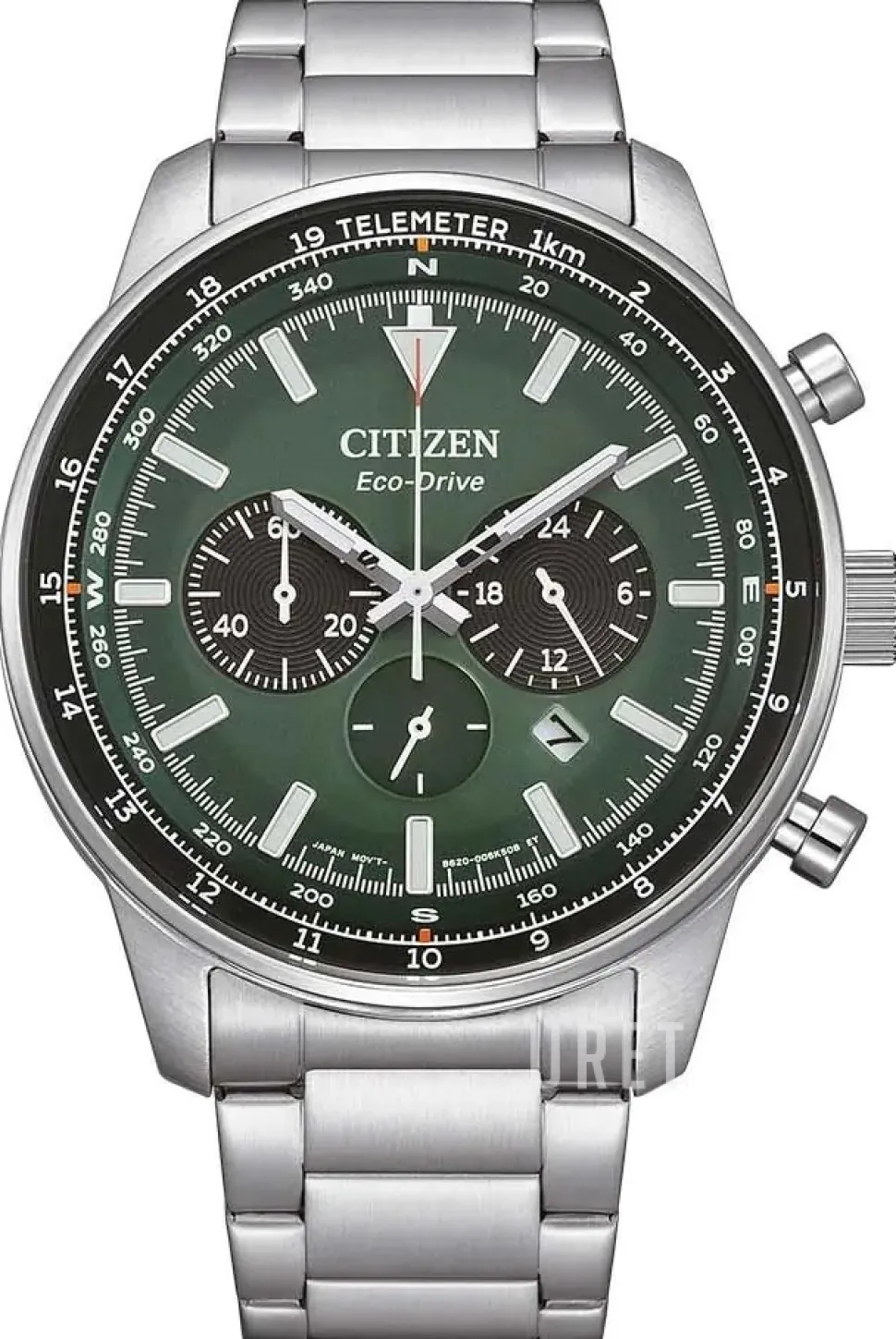 Eco Drive Grön/Stål Ø44 mm