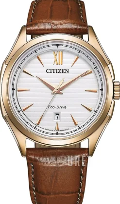 Eco Drive Silverfärgad/Läder Ø41 mm