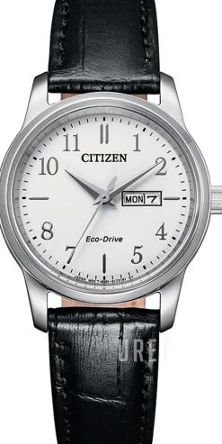 Eco Drive Vit/Läder Ø31 mm