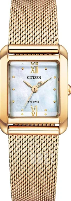 Eco Drive Vit/Roséguldstonat stål Ø22 mm